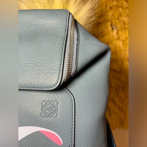 Loewe💎RARE Dumbo Disney Capsule Collection Leather Goya Backpack💎Blue✨LIKE NEW - Picture 12 of 16